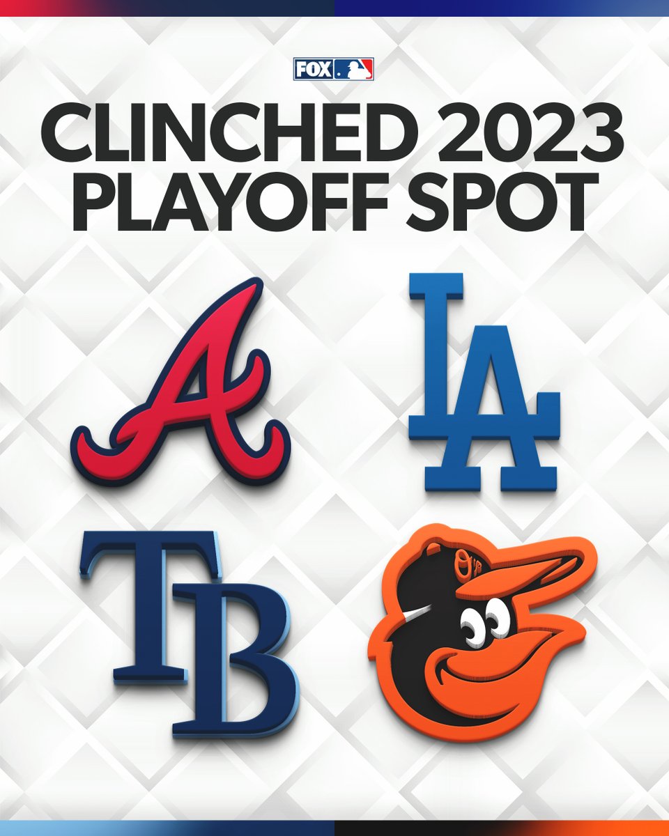 MLBONFOX's tweet image. RT if your team has clinched a playoff spot so far 🙌