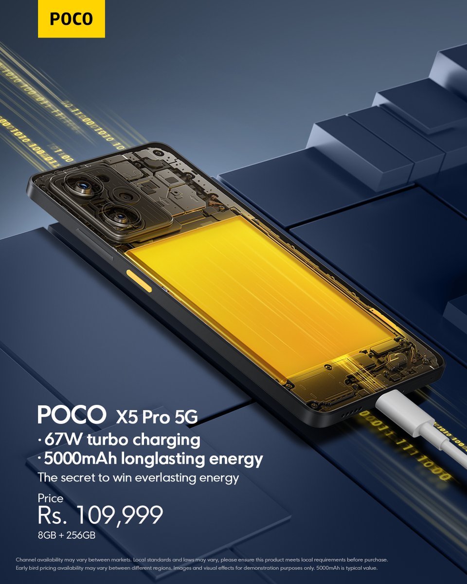 PocoPakistan's tweet photo. Unleash #TheSecretToWin with POCO X5 Pro 5G's everlasting energy! With a powerful battery that keeps you going all day, you're always connected and ready to go.
Buy now:
xiaomi: https://t.co/EGhxyTri8o
daraz: https://t.co/5ckj9SxwnP
corecart: https://t.co/myTdNMPzTH
#POCOX5Pro5G https://t.co/luVonFBiLp