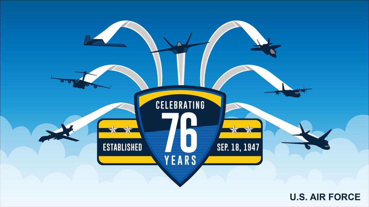 Happy birthday to us! 🎉 For 76 years today, the United States Air Force has provided the American people with #Airpower, Anytime, Anywhere ✈️ 💪