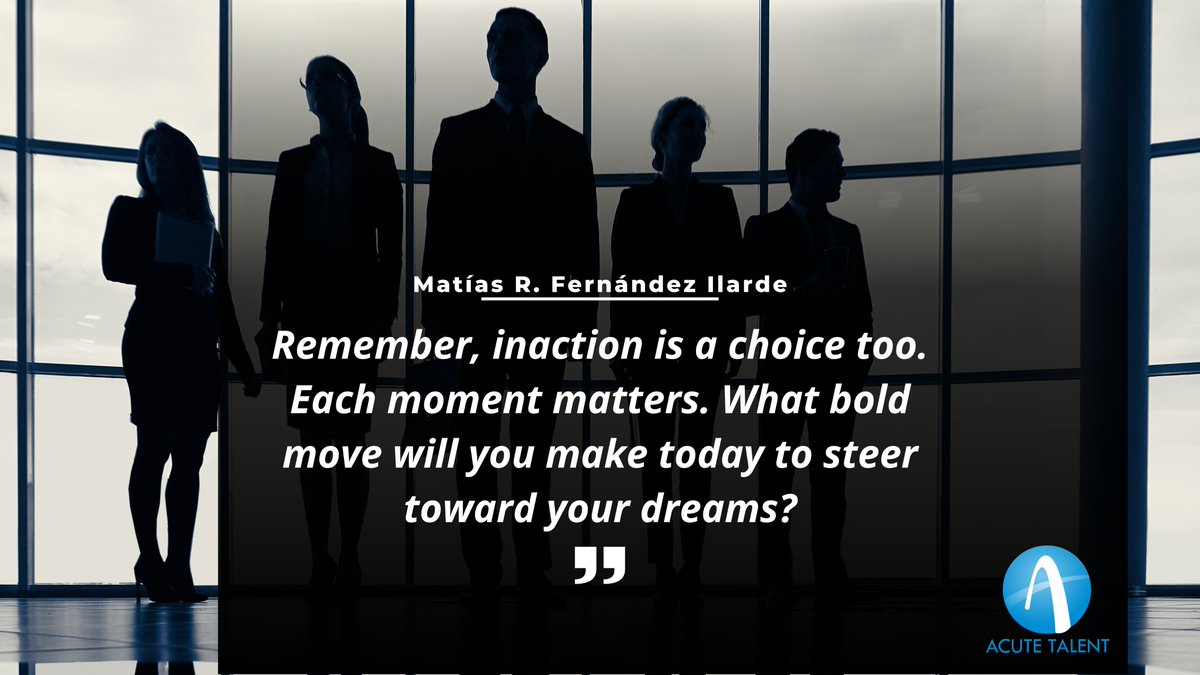 'Remember, inaction is a choice too. Each moment matters. What bold move will you make today to steer toward your dreams?'💥🚀 #ChooseWisely #SeizeYourDestiny

by. @mfernandezilard