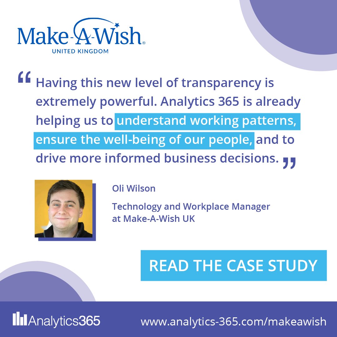 🌟 Unlocking dreams with Analytics 365! 🚀💫

Make-A-Wish UK taps into #MicrosoftTeams data to reduce missed calls, meaning they can grant more wishes than ever to kids with life-changing conditions 🌈😇 Discover their data-driven success! 📊

Case Study👉 zurl.co/OVa2