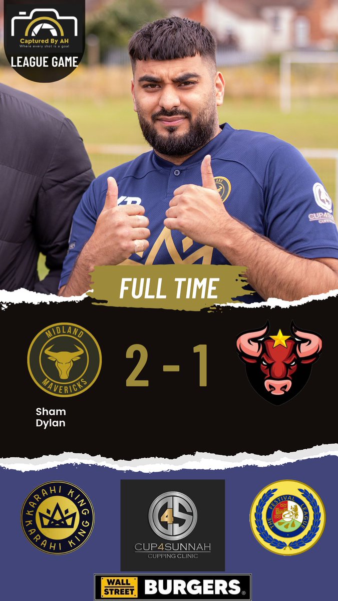 MidlandMavsFC's tweet photo. Brilliant result beating a good Redbulls side by outplaying them for the majority of the game. 
Goals from strikers @DylanAhmed09 and MOTM Sham got us over the line. Onto the next, UpTheMavz!

#football #sundayleague #winning https://t.co/Tmysqsc4GK