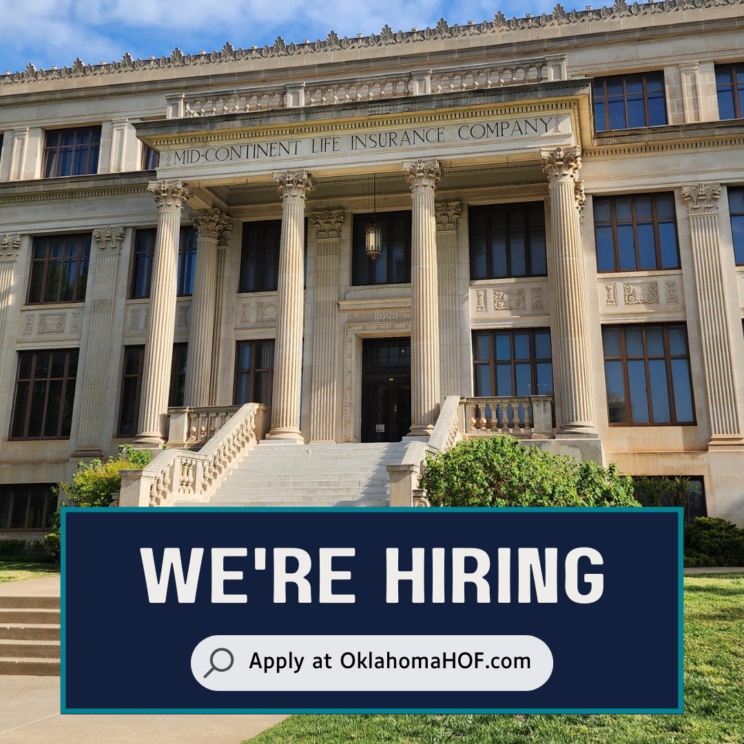 Are you ready to tell Oklahoma's story through its people? We are looking for passionate individuals to join our incredible team! ✨

Visit our website to explore open positions and submit your application today: oklahomahof.com/about/employme…