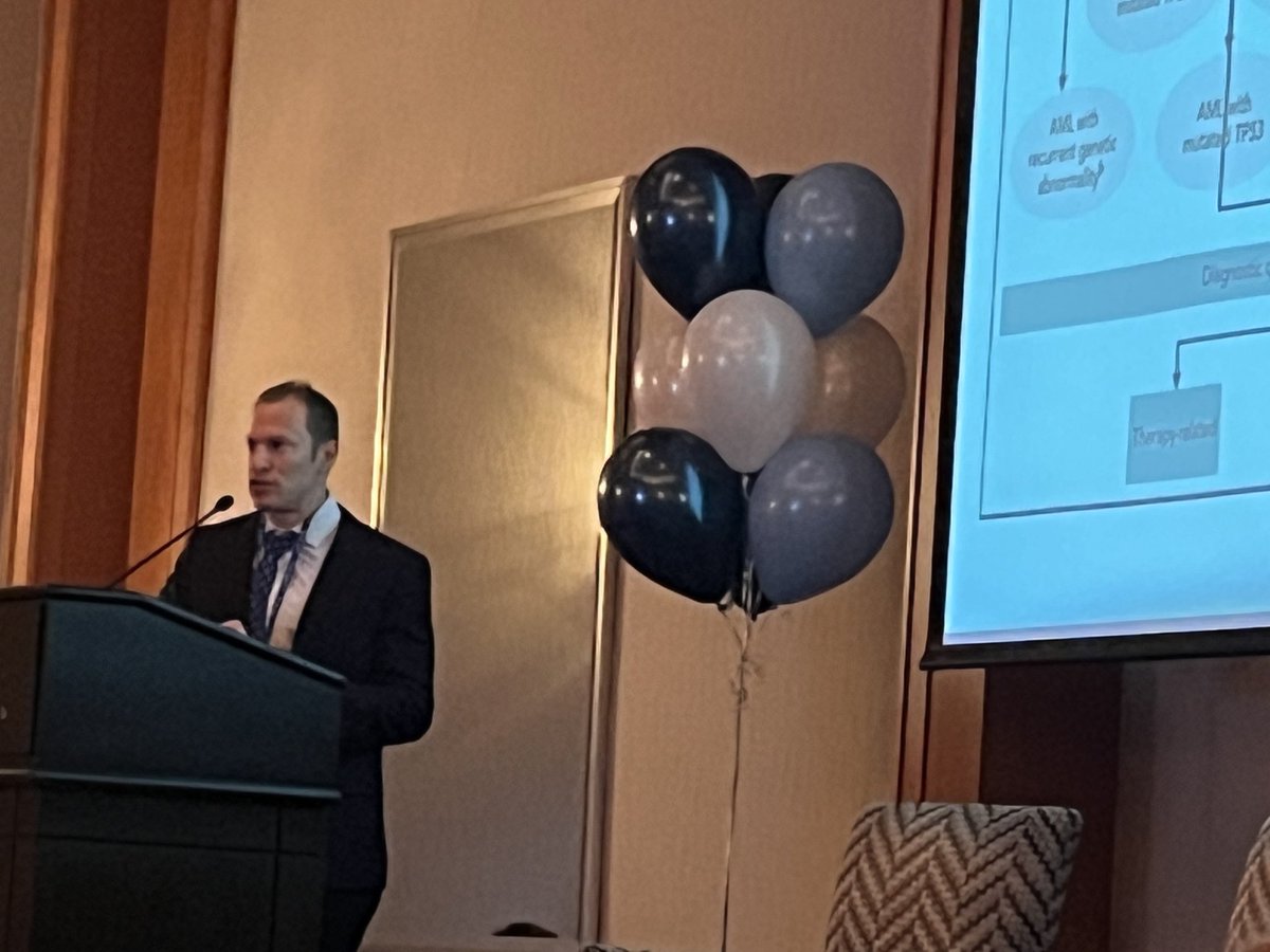 ⁦<a href="/LeukDocJZ/">Joshua Zeidner MD</a>⁩ speaking at the first annual Thomas Shea clinical cancer symposium on immune modulation in#AML. Great meeting in honor of a great leader and mentor in the field. ⁦<a href="/UNC_Lineberger/">UNC Lineberger</a>⁩