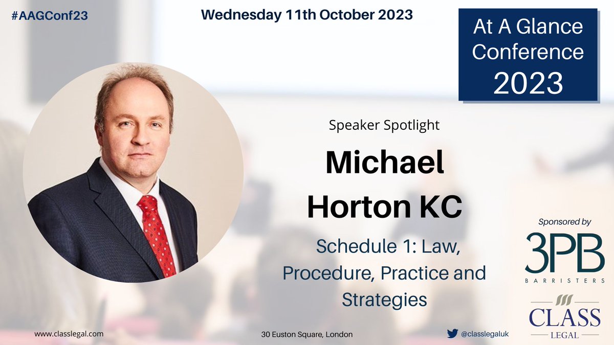 Michael Horton KC specialises in complex financial remedy cases.

Michael Horton KC will be delivering a talk on 'Schedule 1: Law, Procedure, Practice and Strategies' at the At A Glance Conference 2023.

Book your tickets: ow.ly/h6g050KlQjV
#FamilyLaw #AAGConf2023