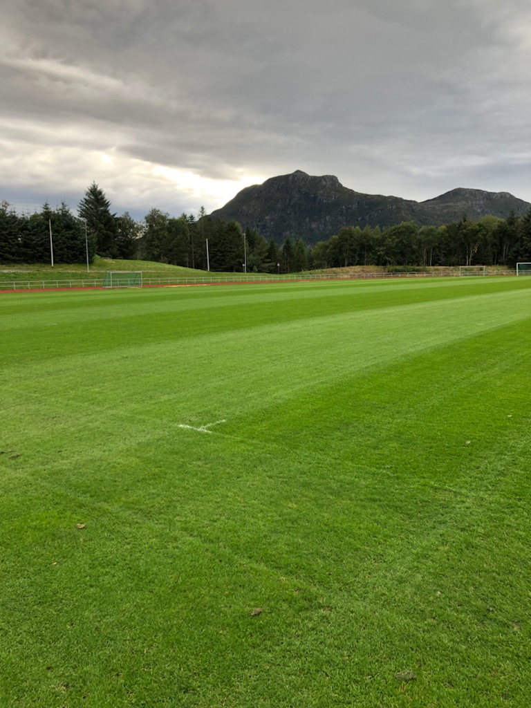 Det jobbes på stadion idag