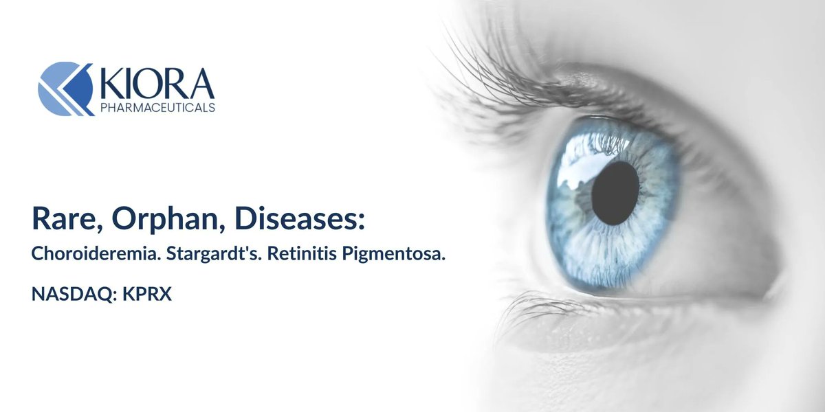 KioraPharma's tweet photo. Kiora Pharmaceuticals Completes Last Patient, Last Visit in Phase 1B Trial of KIO-301 in Patients with Retinitis Pigmentosa.#RetinitisPigmentosa #RP #blindness #milestone #visionrestore $KPRX
https://t.co/POsfemJDg9 https://t.co/MCFivolcng