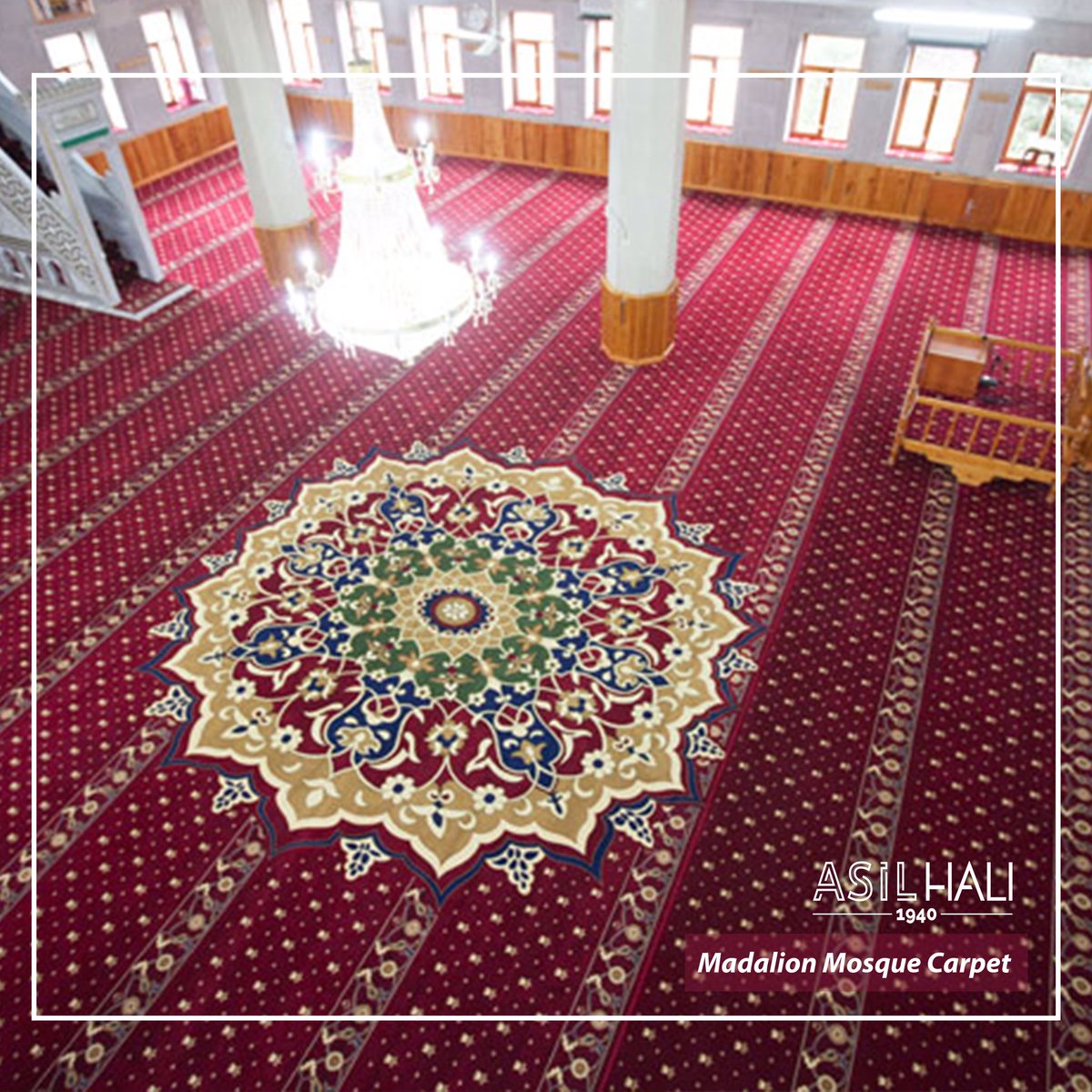 asilhali's tweet photo. Saniye Katartaş Mosque Carpet project with medallion..
Please contact with us for more information and find suriable designs for your mosque.

#mosque #mosquecarpet #madalioncarpet https://t.co/VmyIq9f00a