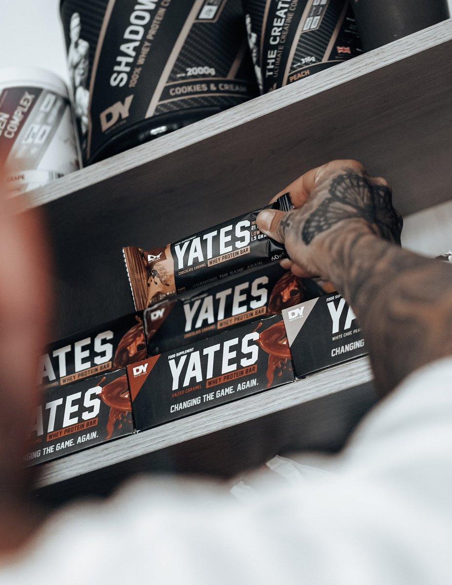 Have you heard the news? Our new protein bars are now available in 3 flavours: Chocolate Caramel, Salted Caramel and White Choc Peanut🍫 Choose your favourite and order the Yates Bar from dynutrition.com or dynutrition.co.uk #yatesbar #dynutrition #dorianyates