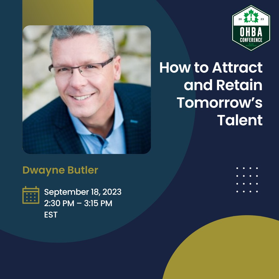 MasterEdgeHomes's tweet photo. Attention OHBA Members! If you plan to attend the OHBA Conference in Collingwood, don't miss today's session at 2:30. Dwayne and 3 other panel members will share their insights on "How to Attract and Retain Tomorrow's Talent."
#Homebuilding #TalentAcquisition #OHBA #ohbaconf https://t.co/N91TSqlrkR