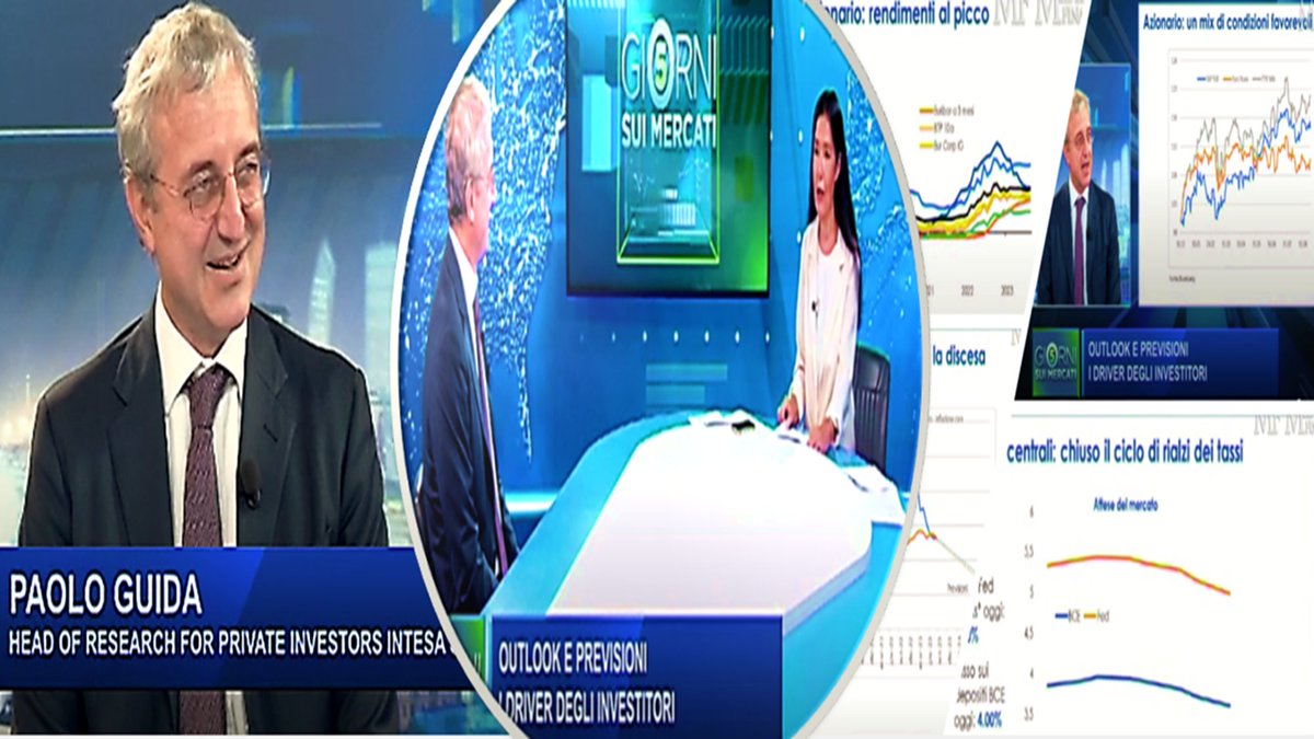 #Mercati #Economia #Risparmio Outlook 4° trimestre, focus azionario e obbligazionario. Trend e driver degli investitori dopo la fine del ciclo restrittivo sui tassi nell'area euro #BCE Intervista del 15 settembre con <a href="/Paolo_Guida/">Paolo Guida</a> <a href="/intesasanpaolo/">Intesa Sanpaolo</a> 
Video ▶ rb.gy/on5xk
