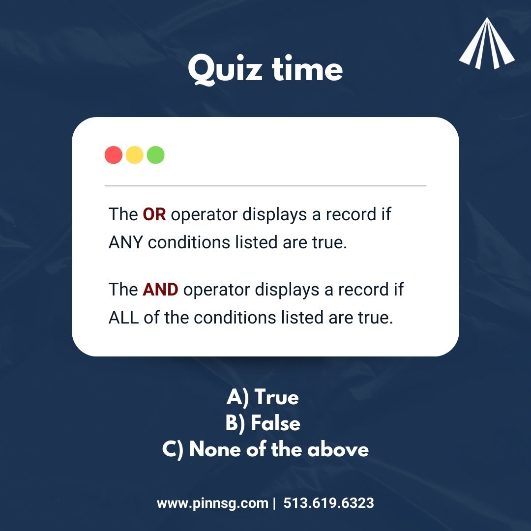 PinnSG's tweet image. Pop quiz for all tech enthusiasts! 🧠 Is this statement A) True B) False C) None of the above? Test your tech knowledge and drop your answer below! 🔍
#IT #QuizTime #CodingLogic #ITConsulting #PinnacleSolutions #Knowledge #LearningIsFun #ITQuiz #Programming #Code