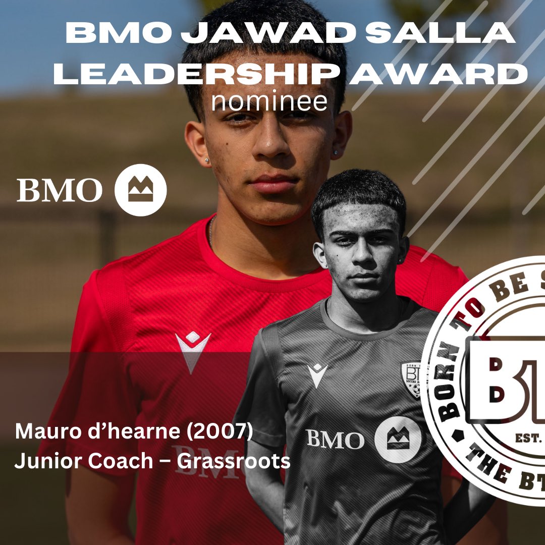 BMO Jawad Salla Leadership Award Nominations 2023 The leadership award celebrates exemplary leadership that has a positive impact on teammates, coaches, the organization and the community. #btbway #btbproud #leadership #community #bmocanada #bmogrowthegame