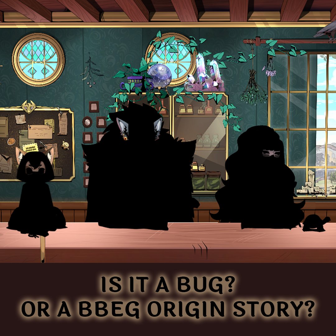 It could be a bug... it could be an evil feature here to destroy everything and everyone we love. We are not sure... and never will be. 👿 

#bugs #gamedev #indiegames #bugreport #bbeg #origin #taverntalk