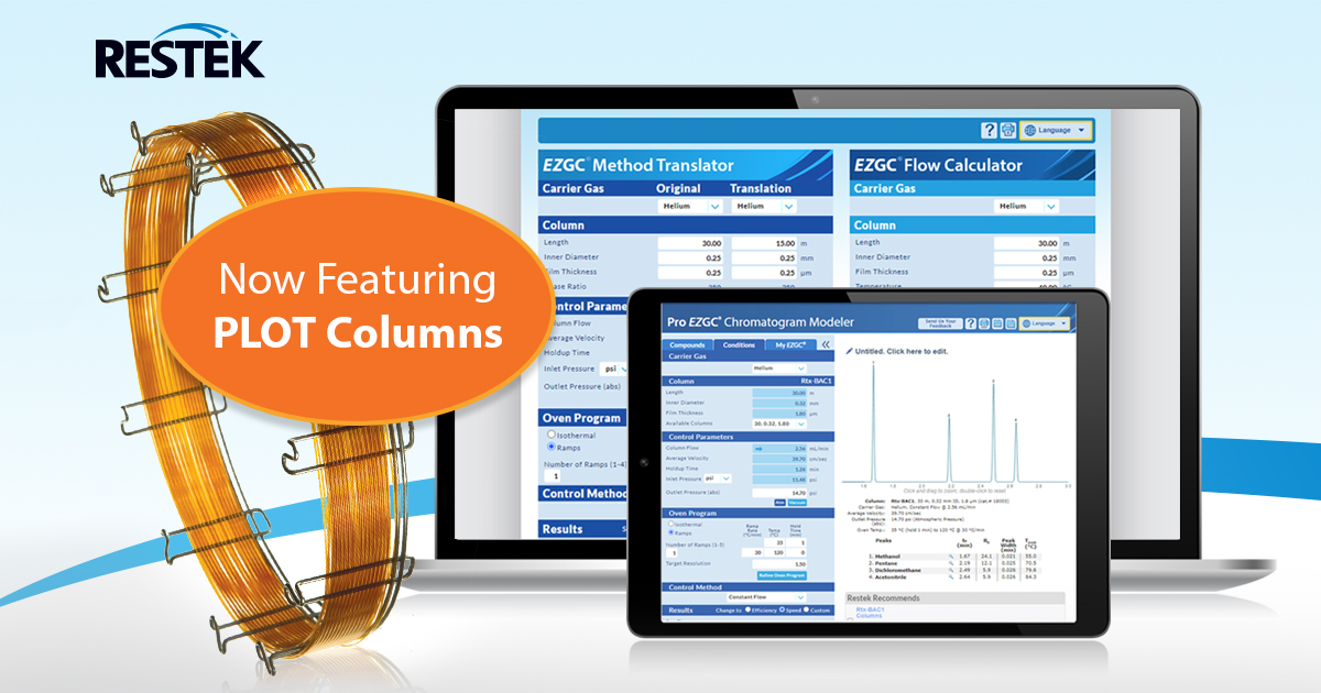 Model Restek’s PLOT Columns in Pro EZGC Software Our free and easy-to-use Pro #EZGC chromatogram modeler now features PLOT GC column capability! Develop and optimize your methods accurately and reliably in minutes. Learn more: restek.com/chromablograph…