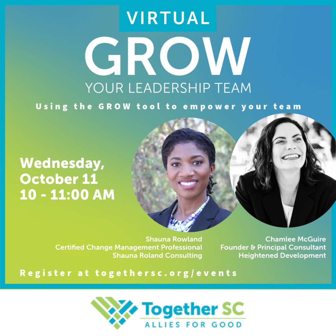 TogetherSC's tweet photo. 📆 Register for these upcoming learning and networking opportunities from Together SC! 

Register now at https://t.co/FcnFMrmw5b

#learningtogether #alliesforgood #scnonprofit #togethersc https://t.co/BNgrJDkQY6