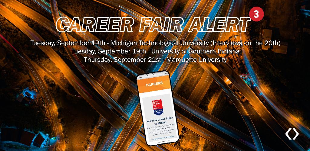 Clark Dietz will be attending three career fairs this week!

More details for the upcoming Fall 2023 career fairs will be announced in the coming weeks.

#EngineeringQualityofLife #FallCareerFairs2023 #UIChicago