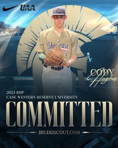 I’d love to announce my commitment to <a href="/cwru_baseball/">CWRU Spartans Baseball</a>. I’d like to thank my family, friends, and coaches who helped me get here. I’d also like to thank <a href="/Hardball101/">Stephen Gruenberg</a> and <a href="/MattEnglander/">Matt Englander</a> for the opportunity. <a href="/jakerobbins49/">JAKE ROBBINS 🇺🇸</a> <a href="/JRudd_Scout/">Josh Rudd</a> <a href="/Chas_Pippitt/">Chas Pippitt</a>