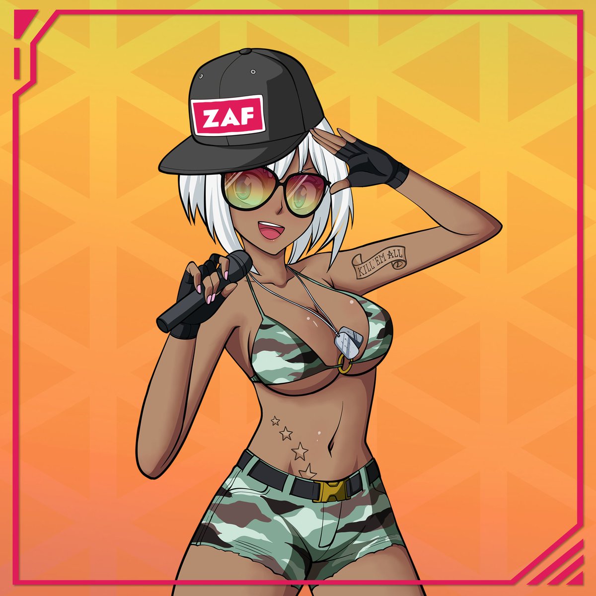 𝗧𝗵𝗶𝘀 𝗶𝘀 𝗛𝗮𝗻𝗮 𝗔𝗻𝗱𝗲𝗿𝘀𝘀𝗼𝗻 🫡

After her brother and father both died during the evacuation of civilians, Hana didn't hesitate for a second to join the UWO as an ambassador for their "Zombie Annihilation Force" campaign. As a globally successful singer and DJane,