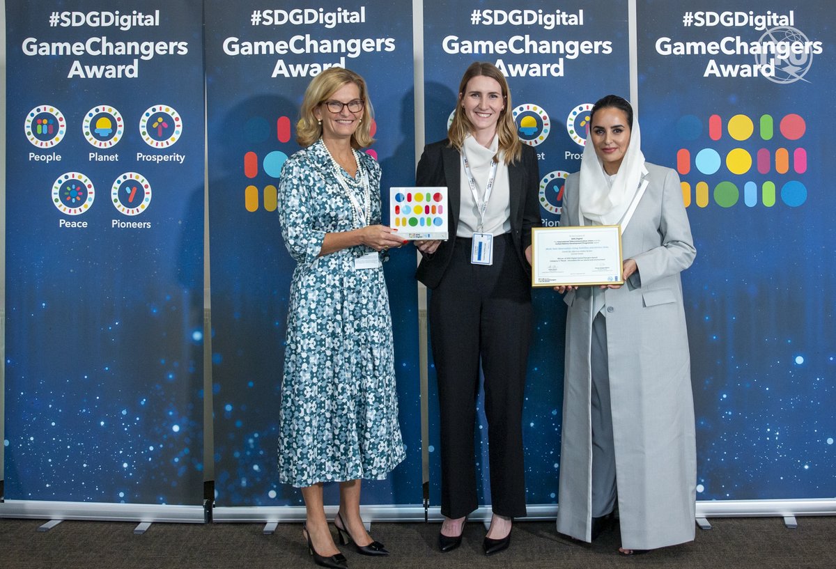 It is an honor to receive an #SDGdigital game changers award from @ITU for MOSAIKS  -- our research project making satellite imagery + machine learning more accessible for all -- and its contribution to the @UN sustainable development goals! (mosaiks.org)