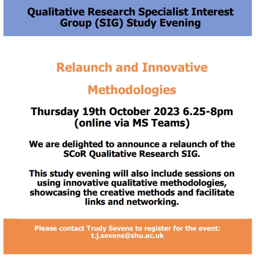 Qualitative Research SIG tweet media