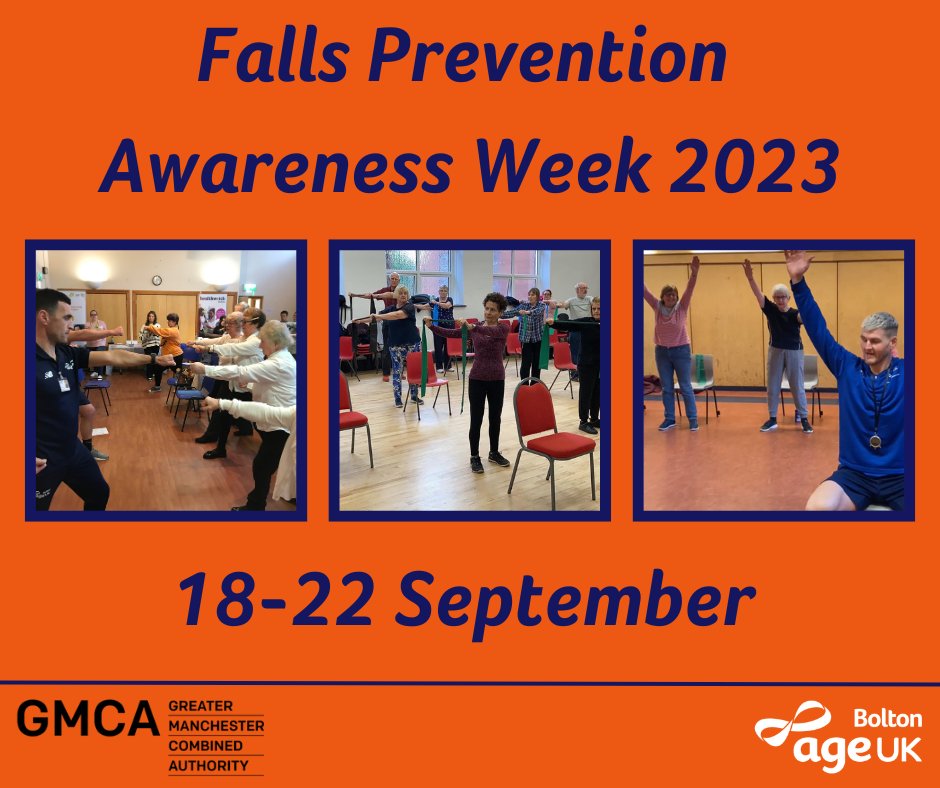 It is #FallsPreventionAwarenessWeek this week and we have plenty of resources, classes and videos to help keep Bolton steady and on your feet! Keep an eye on the Age UK Bolton socials this week as we share lots of useful information!