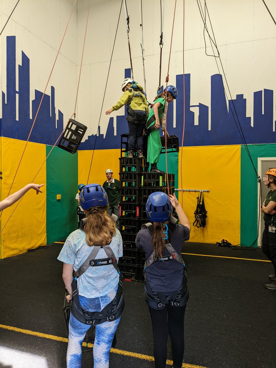 Volcano group are cooperating on the crate challenge!