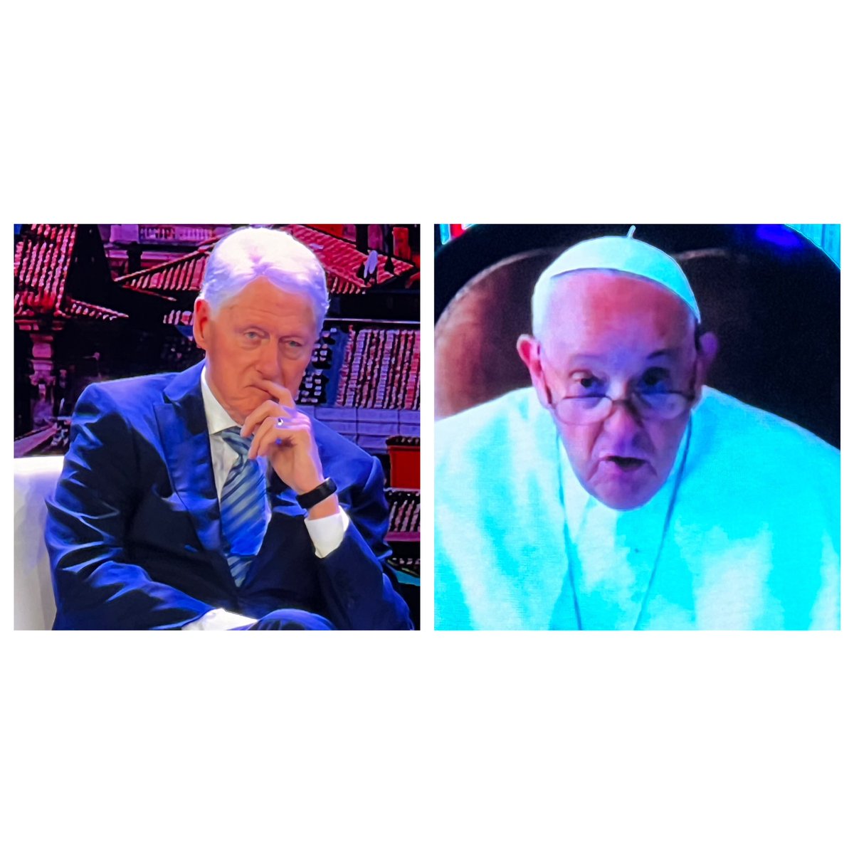 In 1995 I was inspired by the Pope to fight hunger (I created a food donation program in RI). 18 years later, I am inspired again… by Pope Francis &amp; <a href="/BillClinton/">Bill Clinton</a> to, as Pope Francis said, “take action on Climate Change, before it is too late.” <a href="/ClintonFdn/">Clinton Foundation</a> <a href="/LeadingCities/">LeadingCities</a> #CGI2023