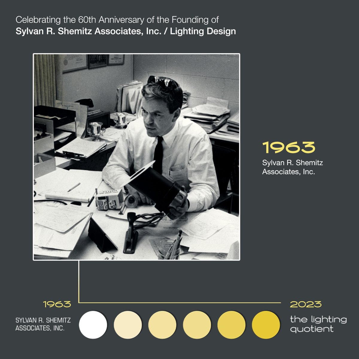 We are a third-generation company celebrating the 60th anniversary of my father’s founding of our lighting design practice in 1963.

We still follow Sy's core values every day.

#lighting #LiQ #lightingindustry #legacy #history #lightingpractice