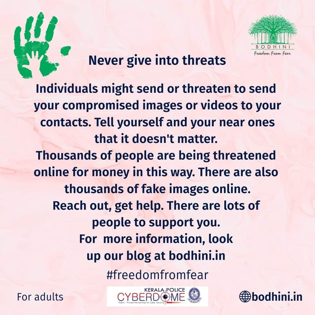 Stay strong and resolute when facing online threats. #onlinethreats #bodhini #cyberdome