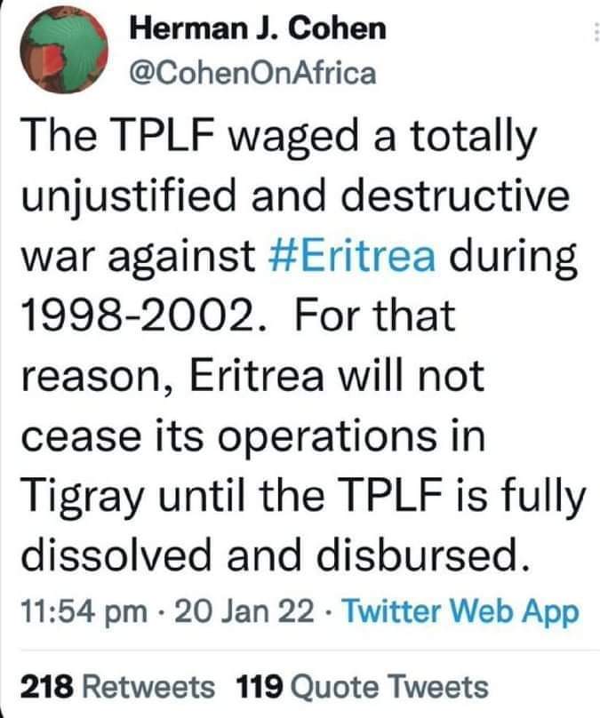 ErythreanSea's tweet image. Poor Agame, How long are you going to keep covering up your TPLF's war crimes against the Eritrean people? 
Give it up Agame, the game is over.