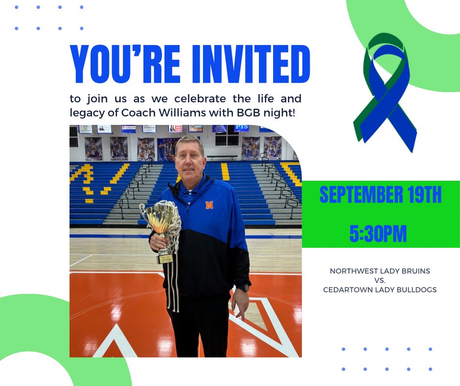 softball_nw's tweet photo. come join us in celebration of the life and legacy of Coach Williams, tomorrow night! https://t.co/lgUIbGXTPP