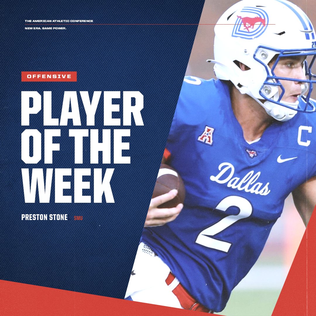 🏈𝐎𝐟𝐟𝐞𝐧𝐬𝐢𝐯𝐞 𝐏𝐥𝐚𝐲𝐞𝐫 𝐨𝐟 𝐭𝐡𝐞 𝐖𝐞𝐞𝐤🏈

Preston Stone x <a href="/SMUFB/">SMU Football</a> 

#AmericanFB