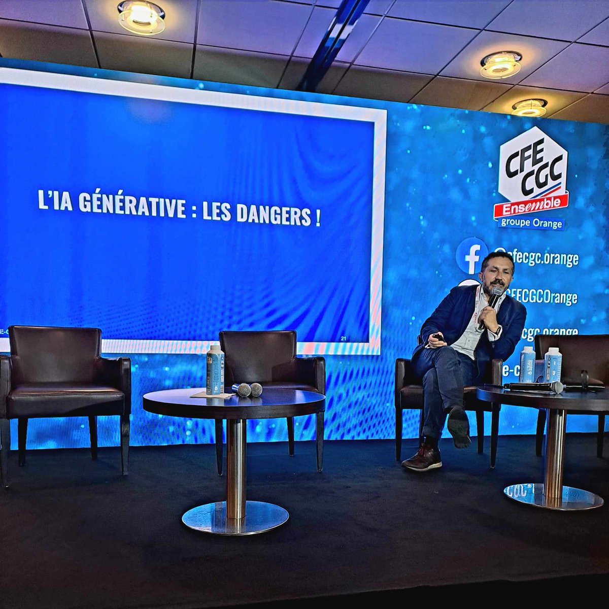 Notre #Séminaire <a href="/CFECGC/">CFE-CGC</a> <a href="/orange/">Orange</a> se poursuit avec l’intervention de <a href="/davidcouchon/">david couchon</a>, Président de la Commission Economique du CSEC de l'UES #Orange, pour un point d’actualité sur l’#IntelligenceArticifielle et les #GAFAM
#numérique &amp; #télécoms