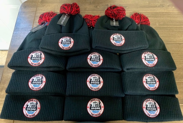 vikings_shop's tweet photo. Club Shop News

Back in stock after selling out last season, we have now taken delivery of another batch of bobble hats and mugs, both will be available, along with our existing merchandise in the club shop on Saturday. https://t.co/0GrhlBmAEF