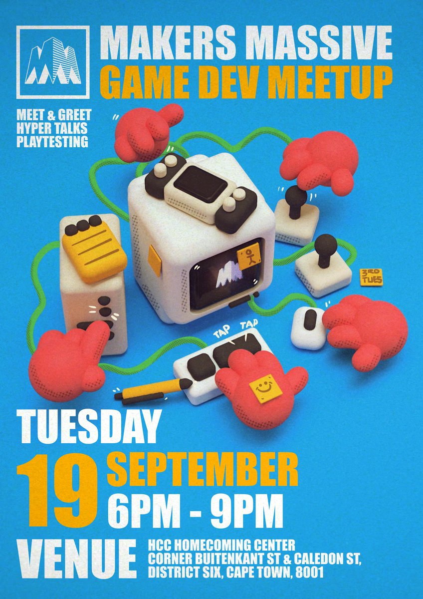 September's edition of our game dev meetup is on tomorrow night! 

If you're in Cape Town, come join us 🎉

ALL WELCOME, NO RSVP, FREE ENTRY

#gamedev #capetown #meetup