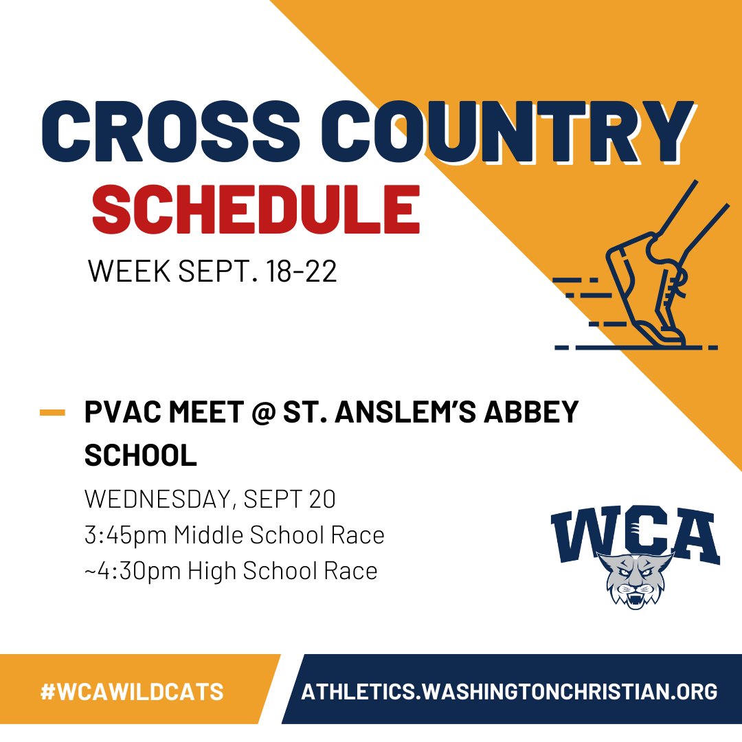 Come and cheer on your #WCAWildcats this week! We've got an amazing line-up. #wcaathletics #washingtonchristian
