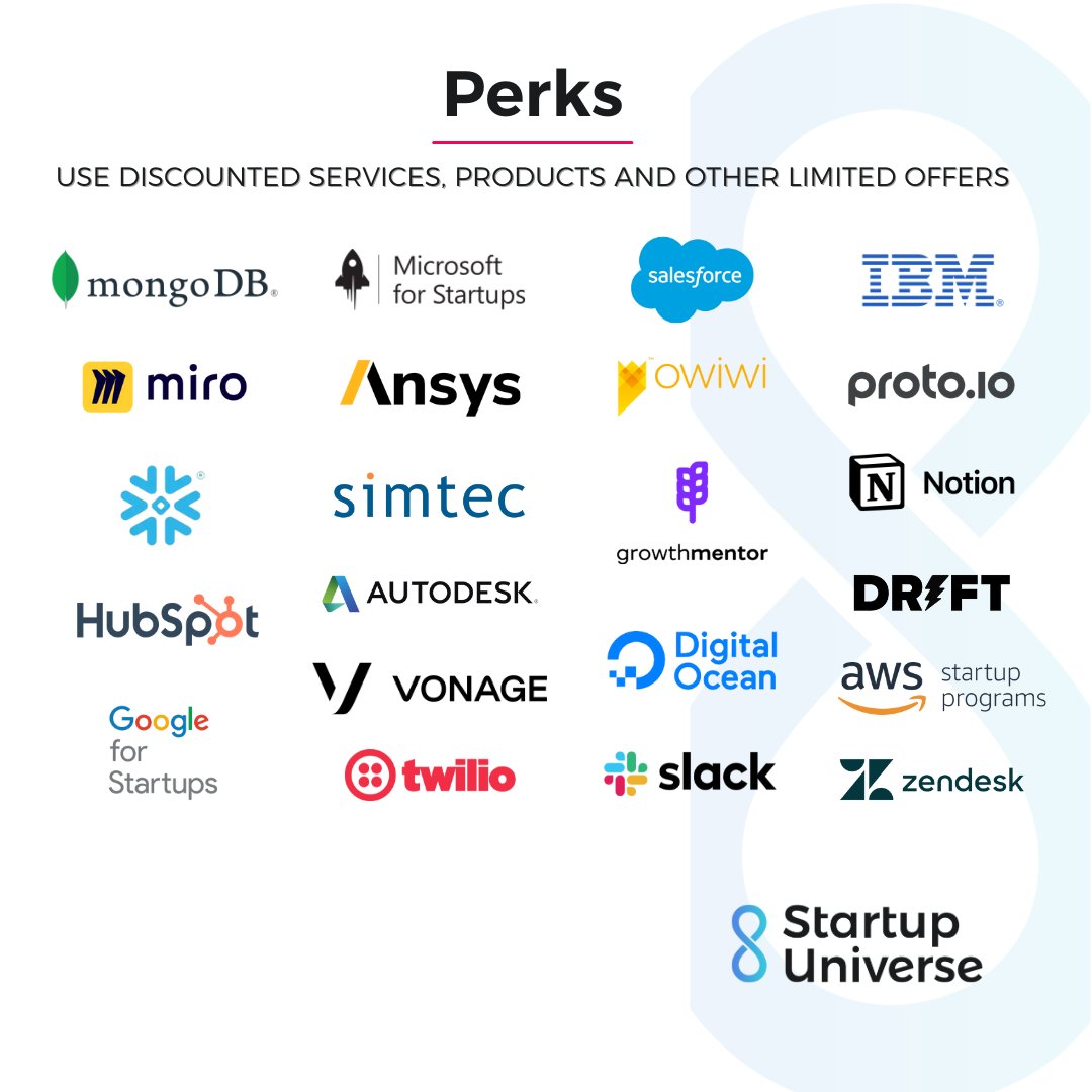 startupunivers's tweet photo. 🎁Unlock a world of #perks!
Join an SU national program and enjoy exclusive #benefits like free credits, coupons, and #discounts on essential startup #tools, and more
🔗https://t.co/JiFcZxSfFn
A big shoutout to our incredible #partners who support early-stage startups. https://t.co/NwNqH8ZGgq