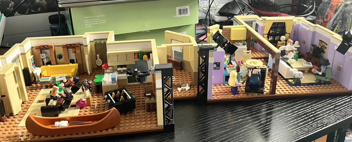 KarineHains's tweet photo. And it’s done 7 and a half hours of fun noticing every little detail and recalling so many great episodes. Bonus points for the messy cupboard, Gladys and the cheesecake in the hallway #Friends #bestsitcomever #Lego https://t.co/kdVsSg5VoS