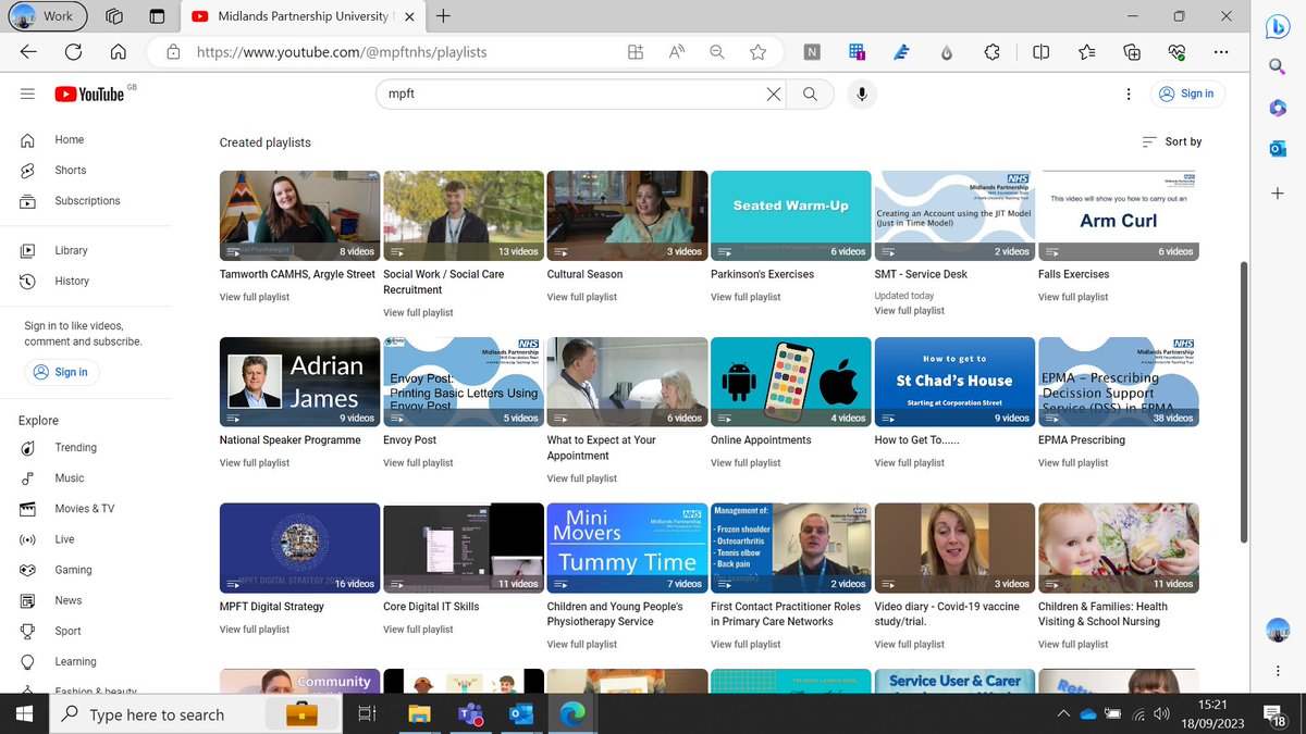 Take a look at the <a href="/mpftnhs/">Midlands Partnership University NHS FT</a> youtube channel!

Our clinicians and digital team have generated a wealth of valuable and crucial information to aid our staff and service users!

Videos can be found in categories such as 'What to expect at an appointment'

youtube.com/@mpftnhs/playl…