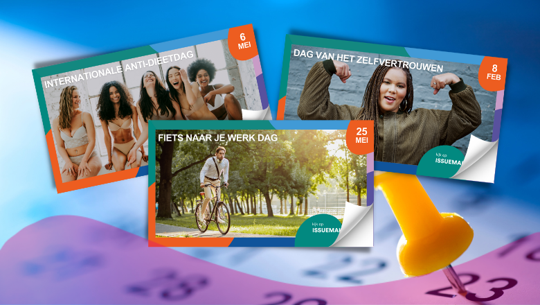 Wist je dat er een Anti-dieetdag bestaat? Of een Doe Eens Vriendelijk Dag? Wij ook niet, maar ze bestaan echt! In samenwerking met <a href="/Issuemakers/">Issuemakers</a> lanceren wij weer een leuk nieuw content-item: De Issuekalender! #narrowcasting #Content