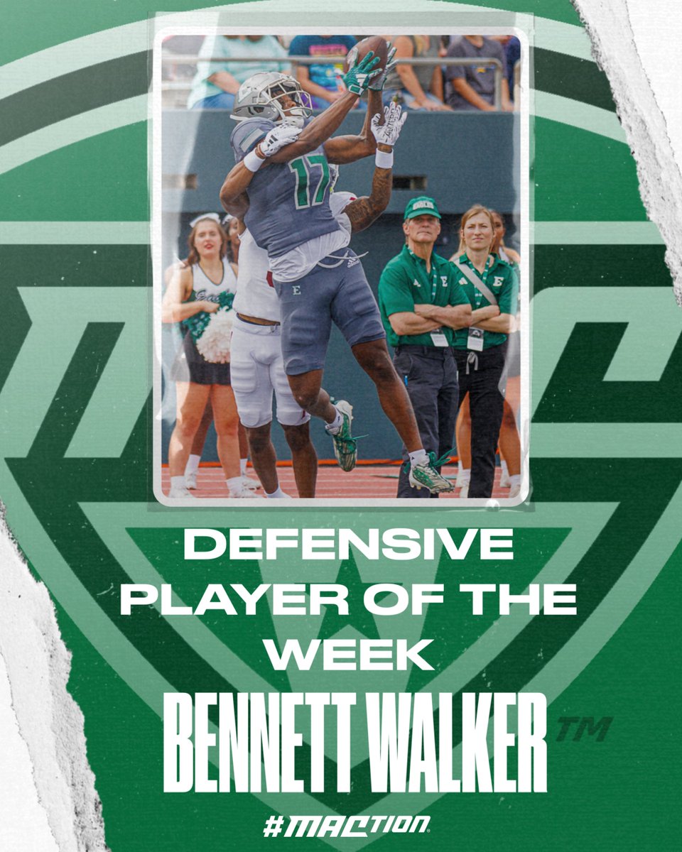 Eastern Michigan's @BennettWalker99 showed out for the Eastern Michigan defense in Saturday’s 19-17 win over UMass, recording two interceptions as EMU forced four turnovers for the first time since 2019. Walker is the first Eagle to record two interceptions in a game since 2019…