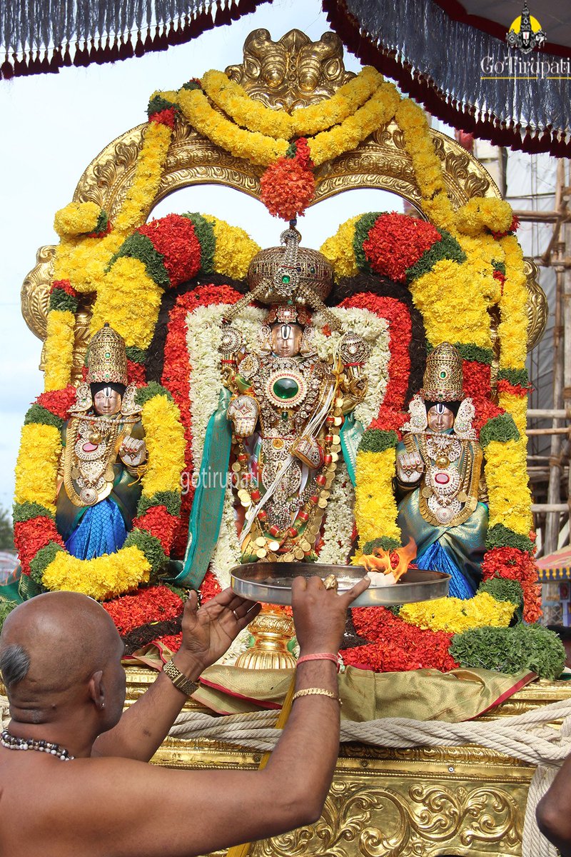 Dwajarohanam marks the beginning of the religious fete

The annual Brahmotsavams of Srivaru commenced on a grand religious note today evening between 6.15 pm and 6.30 pm with the celestial Garuda flag hoisting ceremony in the auspicious Meena Lagnam.