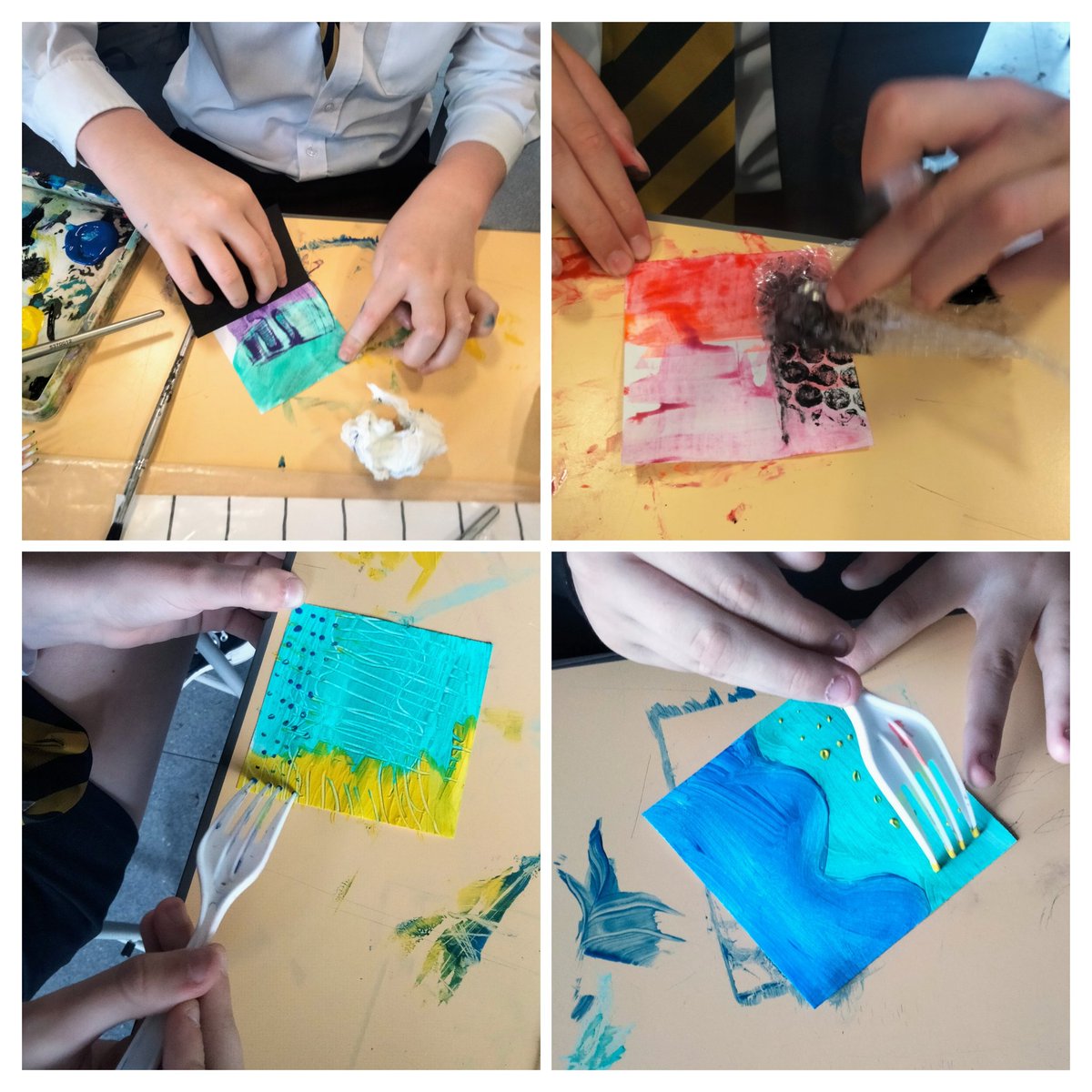 🎨 S1 classes have been experimenting with #markmaking techniques today, as part of a mini #line project. They've been using unconventional drawing materials as we continue to learn about The Visual Elements. We think these look great! 🎨 #KilsythAcademy