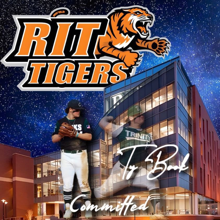 I am Blessed and Excited to announce my commitment to RIT to continue my baseball and academic career. I’d like to thank my parents, my coaches, and my teammates who have helped me along this journey. #RoarTech 

<a href="/YR24_25/">York Revs College Showcase Team</a> @PBRPennsylvania <a href="/RocksBaseball2/">Trinity Shamrocks Baseball</a> <a href="/BaseballFactory/">Baseball Factory</a>