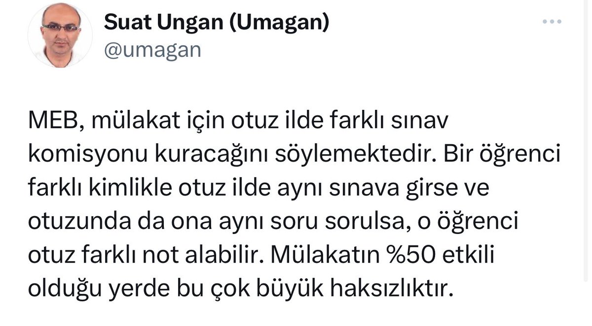 Mülakat istemememizin bir sebebi daha : 
 #MülakatAdaletinKatilidir