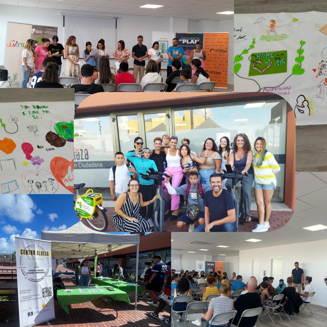 Los Programas de Aluesa y Jóvenes de <a href="/AdsisCanarias/">Fundacion Adsis Can</a> damos la enhorabuena al <a href="/telefonoespecan/">Telefono Esperanza Canarias 🇮🇨</a> por las "Jornadas de Prevención del Suicidio" en las que colaboramos junto a @AyuntamientodeLPA <a href="/LPAJuventud/">LPA juventud</a>  <a href="/mojodecana/">Mojo de Caña</a> <a href="/FundacionFarrah/">Fundación  Farrah</a> y Asoc Felices Con Narices 
#hopeisintheair