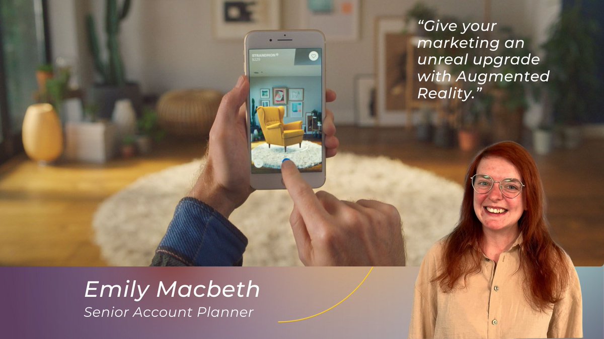 In our latest blog, senior account planner Emily Macbeth discusses how businesses combine the real world and computer-generated content to create augmented reality campaigns, bringing their product to life at the touch of a button.

To read more: edsonevers.com/give-your-mark…