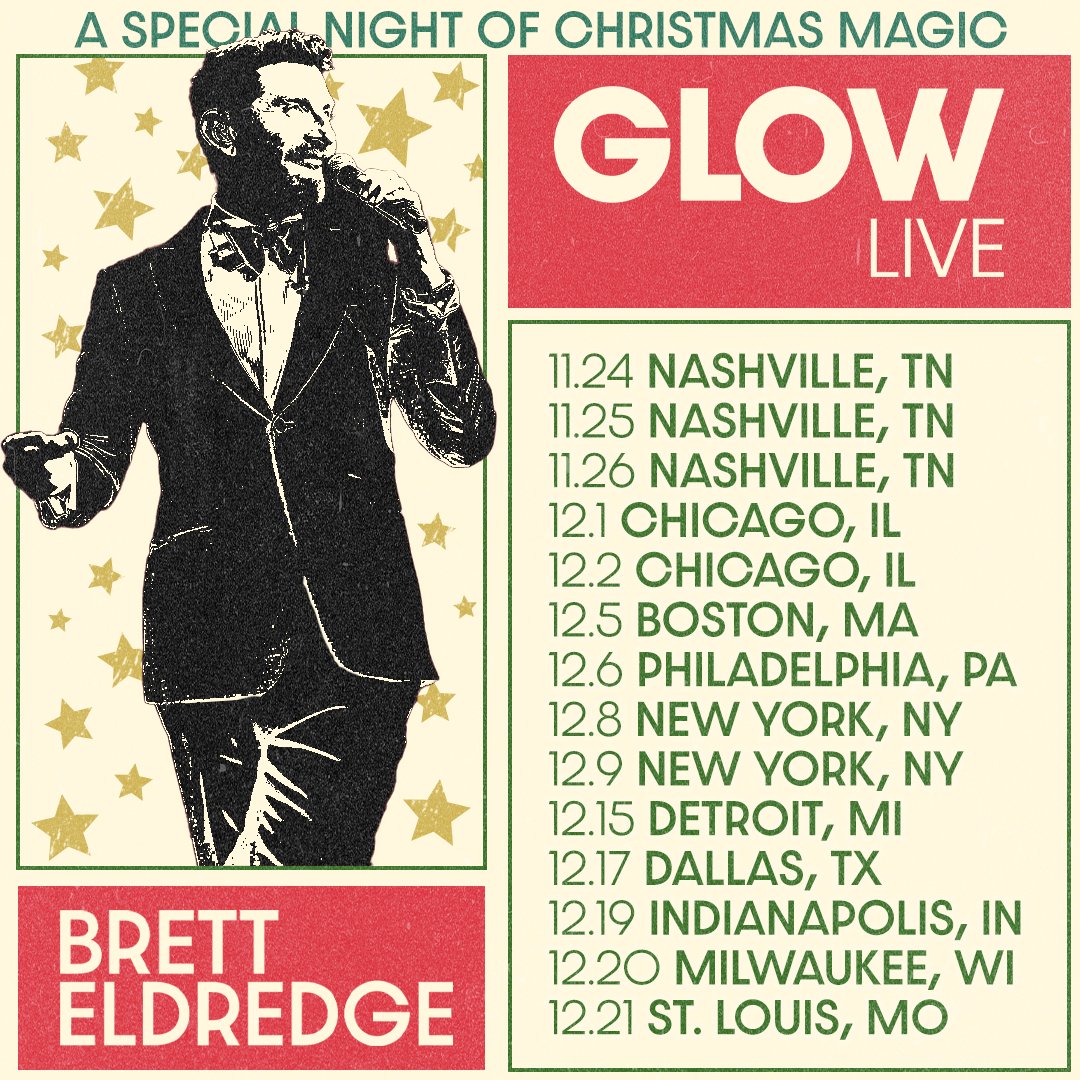 GLOW LIVE IS BACK! I am beyond excited for this one :) Will I see you there?! tix.to/GlowLiveTour20… Tickets on sale FRIDAY, LOCALS presale tomorrow at 10am local! #GlowLive #GlowTour #MrChristmas