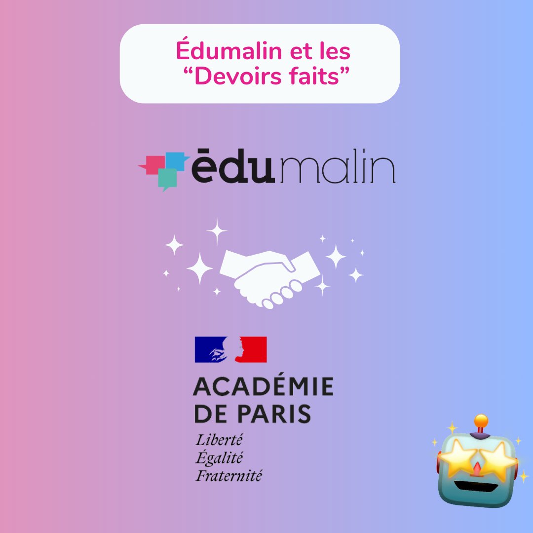 Edumalin_'s tweet image. Découvrez en quoi Édumalin permet d’optimiser l'organisation et le déroulement d'une séance "Devoirs faits” lors des RUN de l’@Academie_Paris de cette semaine ! ✨

👉 le 19/09 à 12h30 : magistere.education.fr/ac-paris/mod/b…
👉le 20/09 septembre à 14h : magistere.education.fr/ac-paris/mod/b…

#edumalin